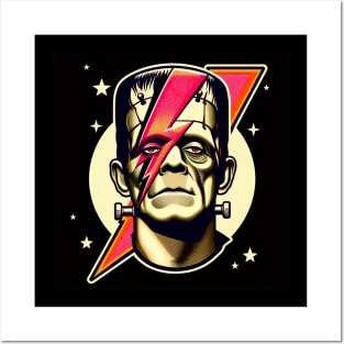 Bowie Frankenstein - Retro Ziggy Stardust Posters and Art